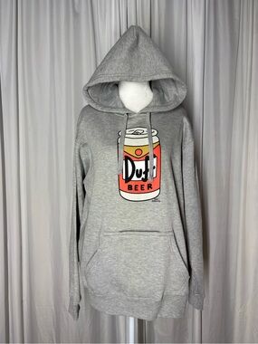 Universal Studios Duff Beer Simpsons Beer Holder Hoodie Sweatshirt Size S